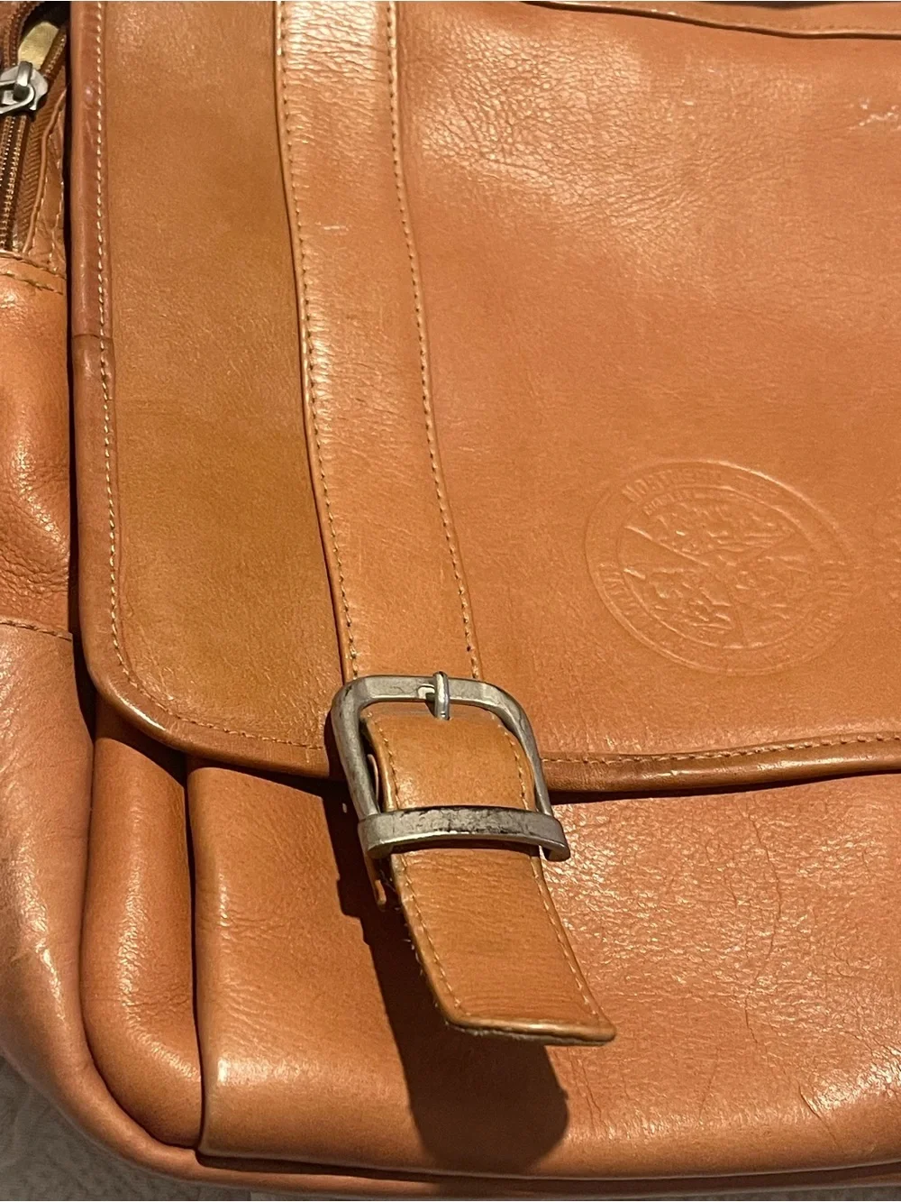 Leather Messenger/Satchel/Briefcase Bag - Tan Piel Brand Northern Tier Scouts